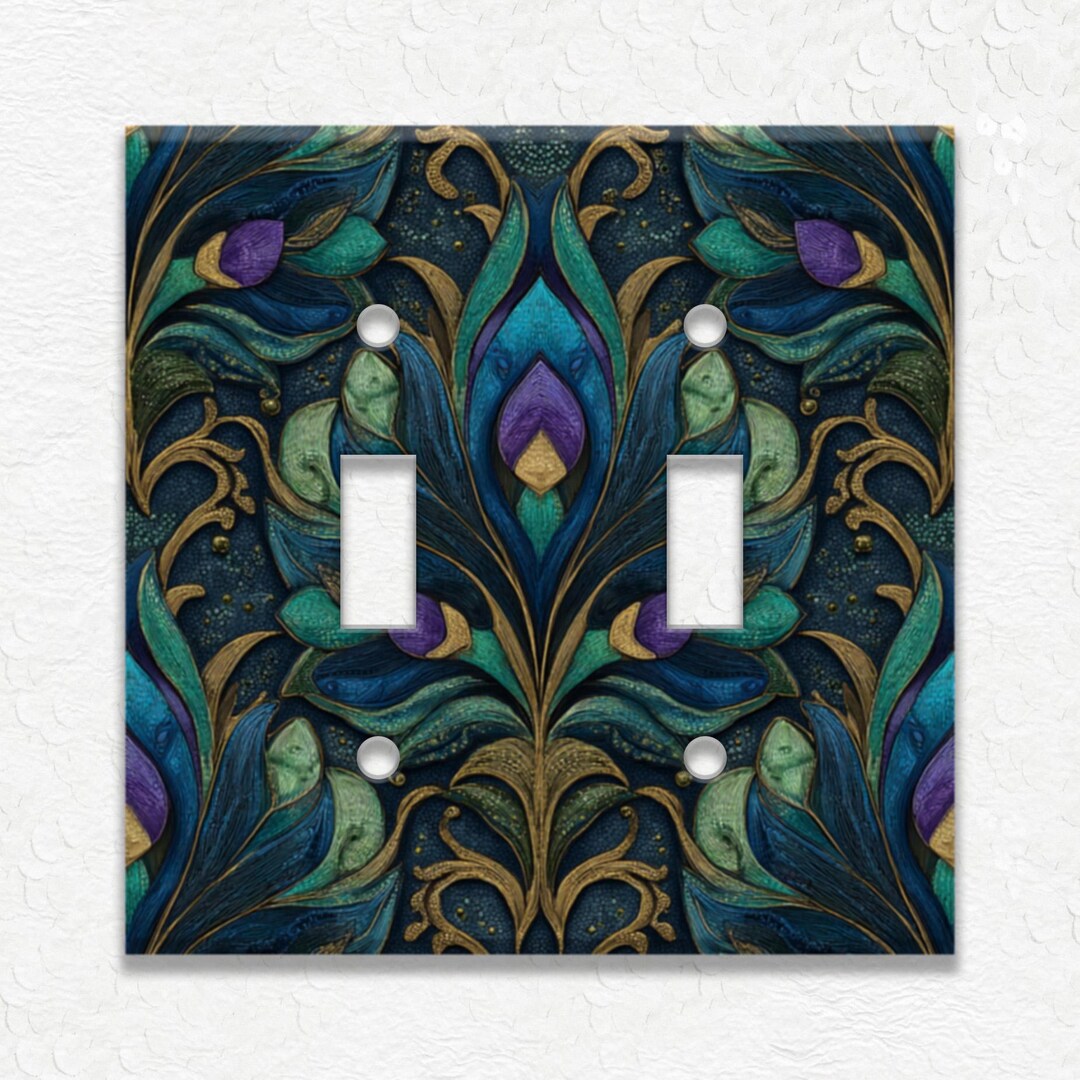 Vintage Peacock Design Switch Plate Covers and Outlets - Receptacle ...