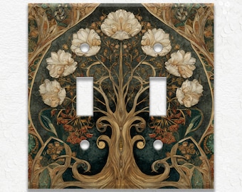 Flowering Tree Art Design Metal Light Switch Covers, Outlet Covers, Duplex Covers, Decorative Wall Plates, Home Decor, Wall Decor