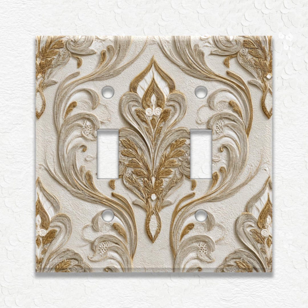 Antique Art Nouveau Design Metal Light Switch Covers and Outlets ...