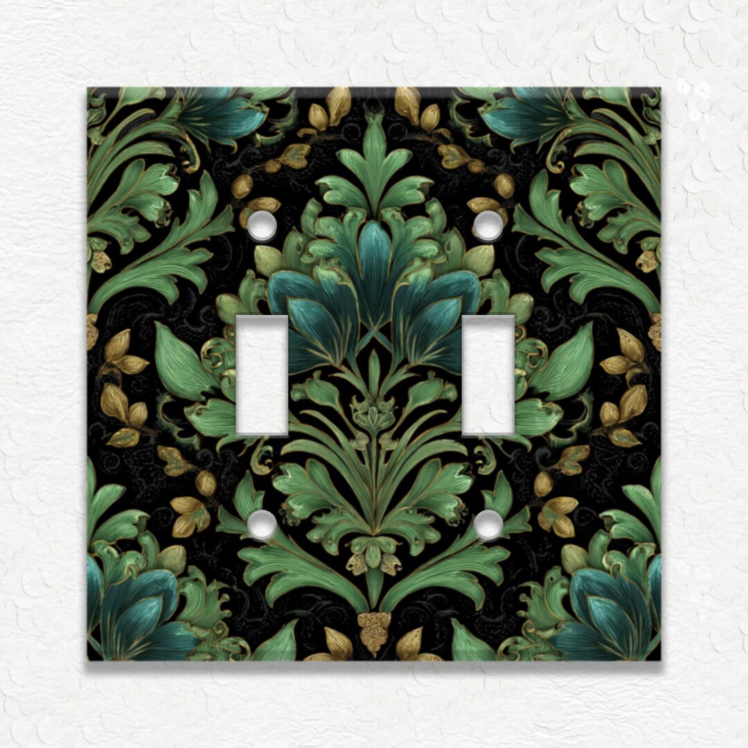 Dark Green Metal Light Switch Covers and Outlets, Receptacle Covers ...