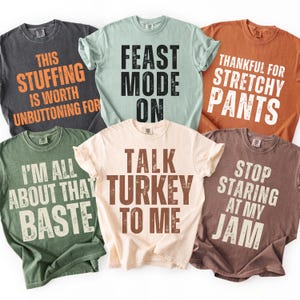 12 Funny Thanksgiving T-Shirt Design Bundle: Thanksgiving Holiday Quotes PNG (Digital Download)
