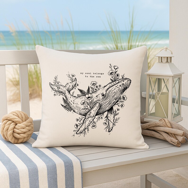 Floral Boho Sea Creatures PNG SVG: Ocean Lover T-Shirt Design (Digital Download) image 16