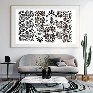 Tapestry Boho Wall Art | Extra Large Wall Art | Modern Botanical Wall Art | Floral Art | Canvas Wall Art | Tapestry Wall Hanging