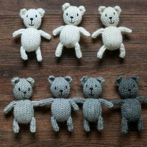 Bär Fotografie Prop, stricken gefüllter Teddy, Prop für Neugeborenen-Session, Baby-Dusche-Geschenk, sofort lieferbar