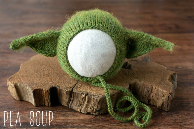 Newborn Photography Prop, The Child Hand Knit Bonnet and Stuffie, Baby Shower Gift, Made To Order image 7