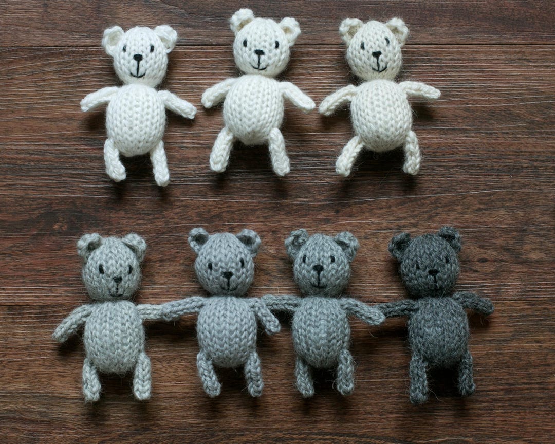 Bear Photography Prop, Knit Stuffed Teddy, Prop for Newborn Session ...