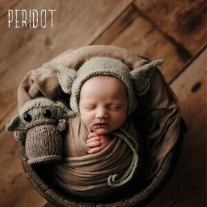 Newborn Photography Prop, The Child Hand Knit Bonnet and Stuffie, Baby Shower Gift, Made To Order image 3
