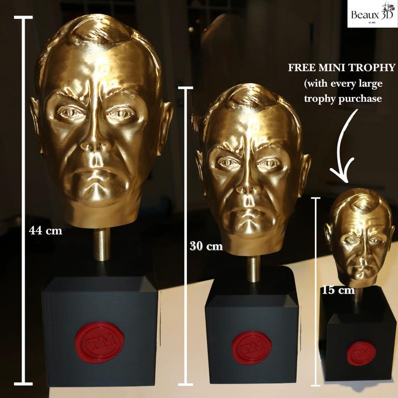 Taskmaster Trophy Replica 44cm + Free Mini Trophy (identical to the ...