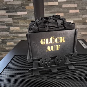 Lore Hunt Geschenke Bergbau Bergwerk Ruhrpott Glückauf Ruhrgebiet Zeche Kohle Holz Dekolicht Kohlewagen Grubenwagen Förderwagen Salzabbau
