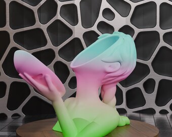 Modern Abstract Gradient Sculpture Art: Surreal Home Decor (Digital Download)