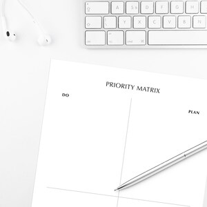 Task Priority Matrix – Classic Task Prioritization Planner | Productivity Printable – Eisenhower style image 2