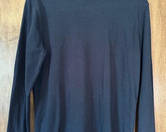 Bobbie Brooks Rich Black Pumpkin Turtleneck Knit Top