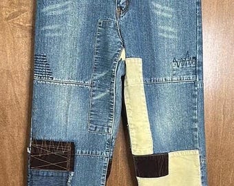 Jeans in denim patchwork Nexus Jeans - Taglia UK 16 (Vedi misure)