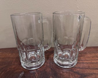 Vintage Anchor Hocking Stein/Beer Tankards Set of 2