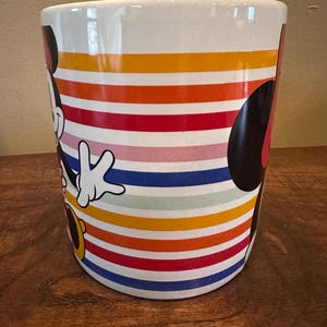 Disney Store Randig Mimmi Pigg Extra Stor Kaffemugg/Soppmugg bild 4