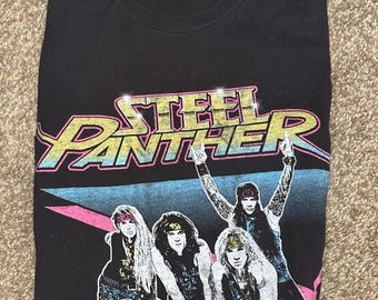 Steel Panther 2015 Band Tour Black Graphic Tee