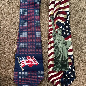 Vintage America Themed Neckties