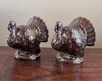 Vintage Ceramic Turkey Salt and Pepper Shakers