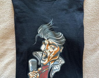 90s Elvis Presley Black Mossimo Crewneck T-Shirt