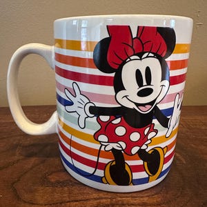 Disney Store Randig Mimmi Pigg Extra Stor Kaffemugg/Soppmugg bild 2