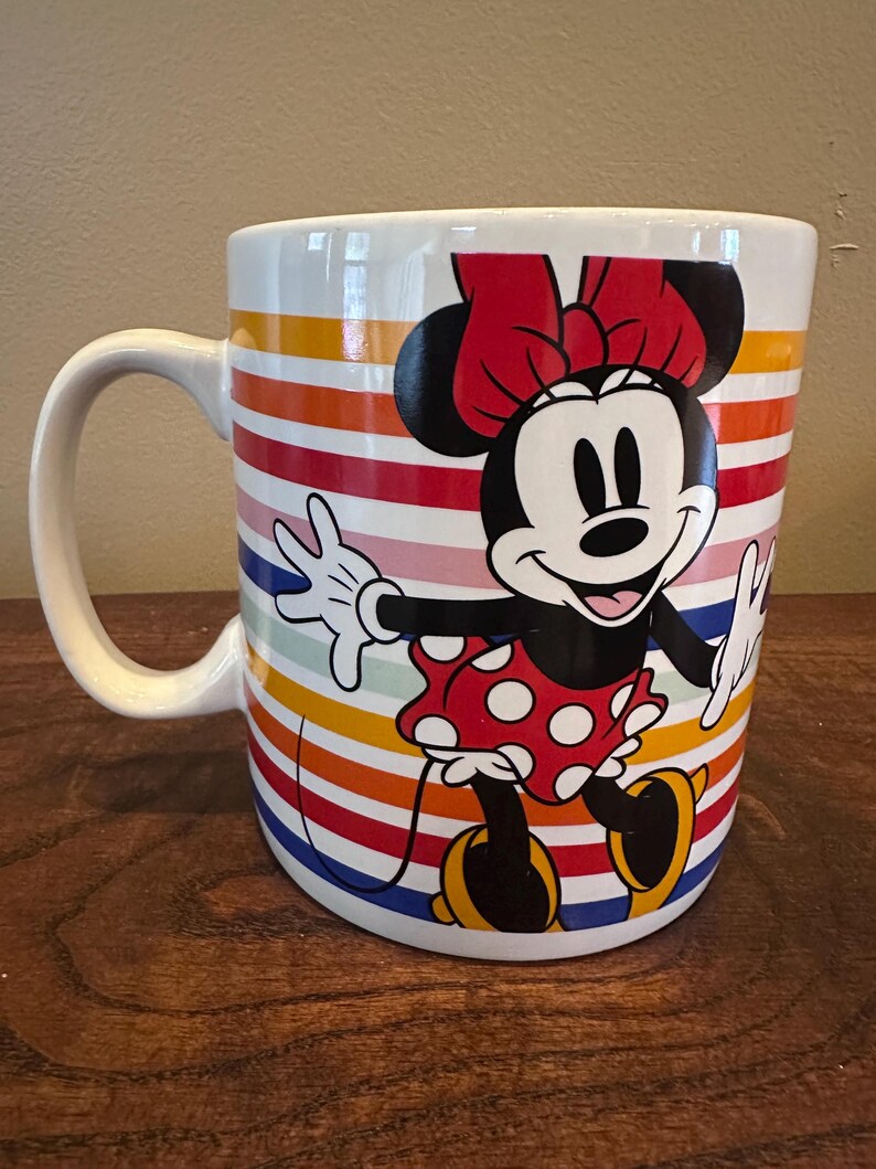 Disney Store Randig Mimmi Pigg Extra Stor Kaffemugg/Soppmugg bild 2