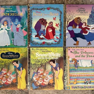 Vintage Little Golden Books - Disney Princess Themed