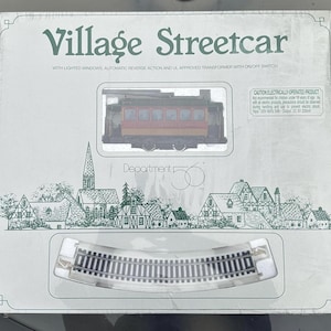 Village Streetcar and Alpine Village Department 56 Snow Village