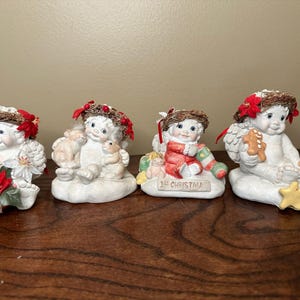 Vintage Dreamsicles Christmas Themed Baby Angel Cherub figurines