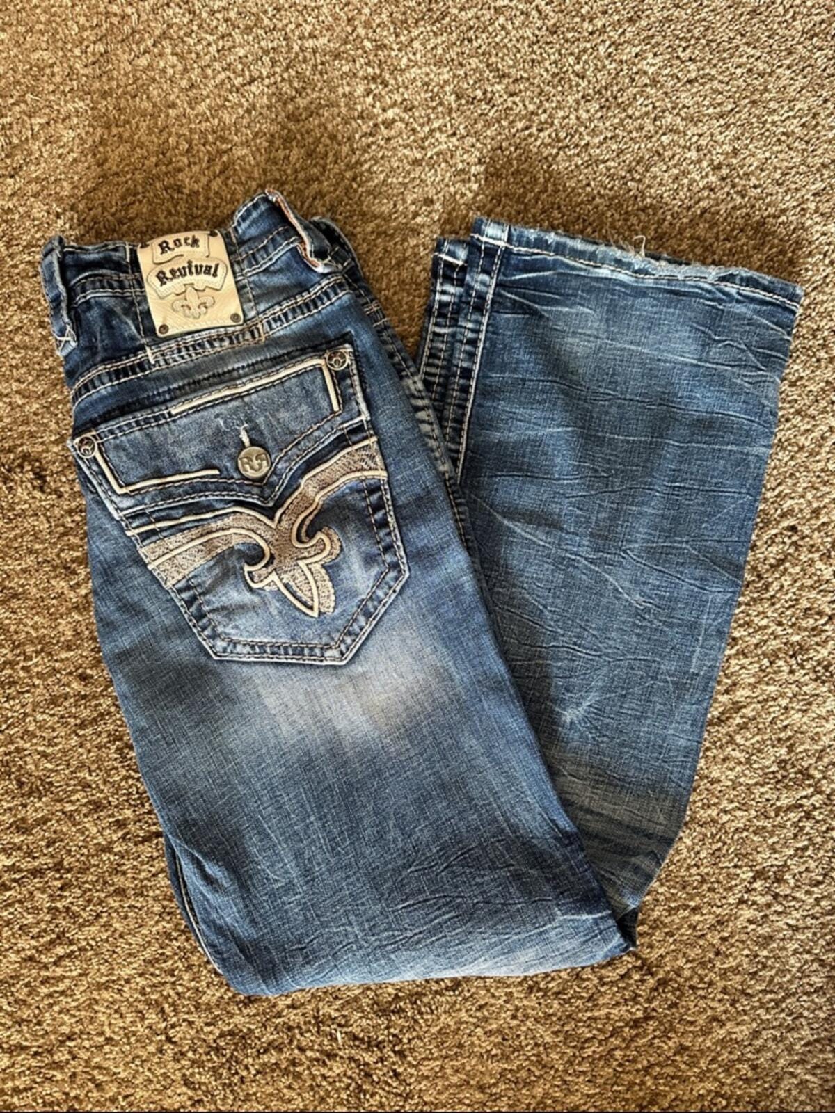 Rock Revival Jeans Bootcut - Etsy Canada