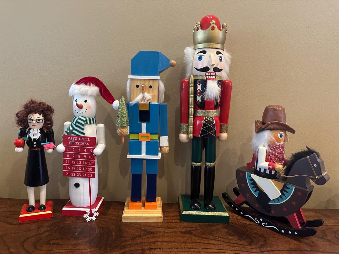 Christmas Nutcrackers - Teacher, Snowman, Blocky Santa, King, Rocking ...