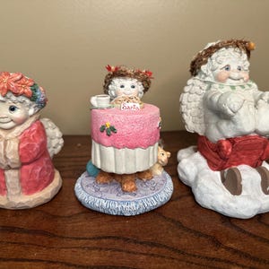 Vintage Dreamsicles Christmas Themed Baby Angel Cherub figurines