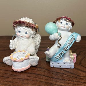 Vintage Dreamsicles Birthday Themed Baby Angel Cherub figurines