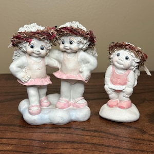 Vintage Dreamsicles Ballerina Themed Baby Angel Cherub figurines