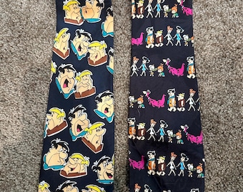 Vintage Flintstones Themed Neckties