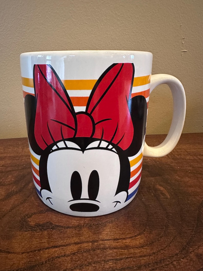 Disney Store Randig Mimmi Pigg Extra Stor Kaffemugg/Soppmugg bild 1