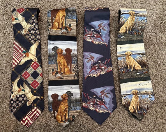 hunting themed neckties