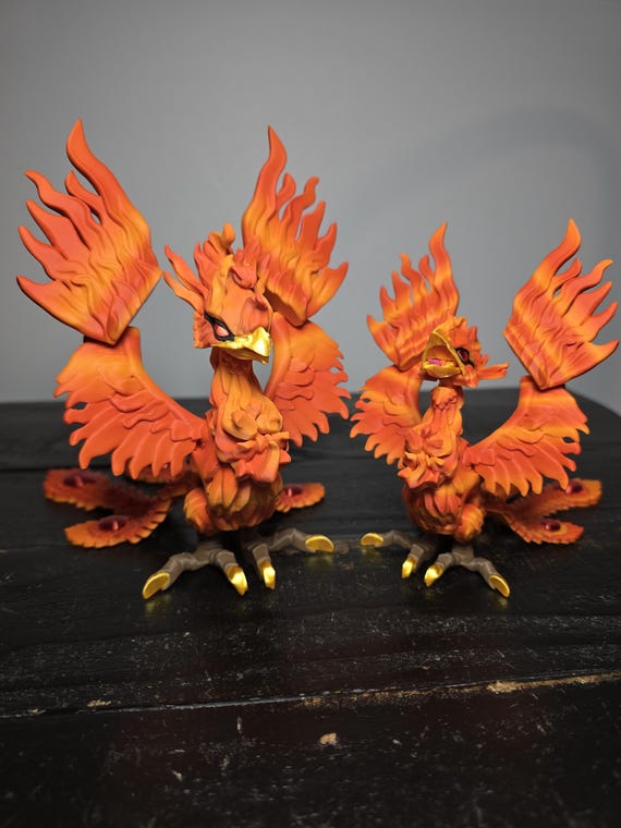 Mythic Phoenix Reborn – Articulated 3D Printed Collector Statue | Flame‑Wing Fantasy Creature Figurine