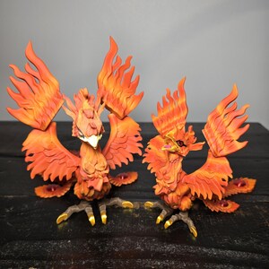 Mythic Phoenix Reborn – Articulated 3D Printed Collector Statue | Flame‑Wing Fantasy Creature Figurine image 2