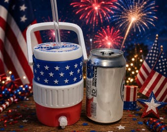 American Flag Can Koozie - Patriotic Drink Holder for 12 oz / 355 ml Cans