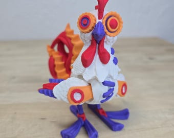Twisty Chicken – Articulated 3D Printed PLA Chicken Toy, Unique Farm Animal Decor