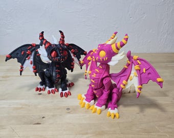 Stuffed Dragon 3D Printed Articulated Flexi - Character Design with Unique Features