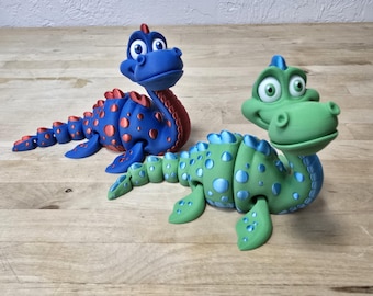Loch Ness Monster 3D Printed Figurine – Articulated Nessie Dragon – Fantasy Desk Toy – Collectible Gift