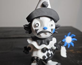 Sad Clown – Articulated Flexible 3D Printed Figurine, Quirky Collectible Gift