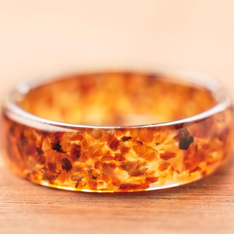 Ring With Amber - Etsy