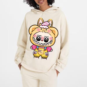 ハッピーラブブデザインSVG、ラブブPNG、ラブブ昇華転写、Tシャツデザイン、モンスターキャラクター、SVGカットファイル、即時ダウンロード