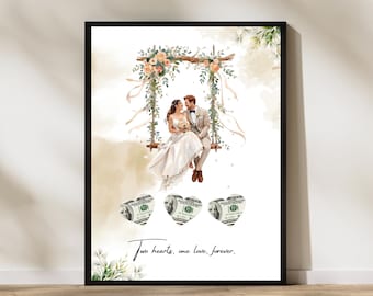 Cartello salvadanaio per matrimonio stampabile / Download immediato PDF / A2 A3 A4 A5 / Cartello salvadanaio per matrimonio, Fondo luna di miele