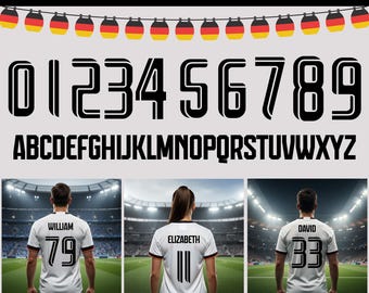 Germany 2026 World Cup Font, Vector Football Font SVG, Digital Download.