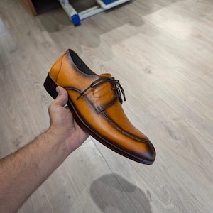 Handmade Genuine Leather Dress Shoes – Toe Derby