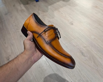 Handmade Genuine Leather Dress Shoes – Toe Derby