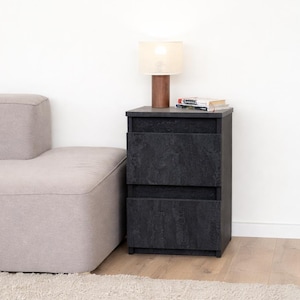 Mesa de cabeceira estreita com cofre RFID oculto, mesa de cabeceira fina para espaços pequenos, totalmente montada.